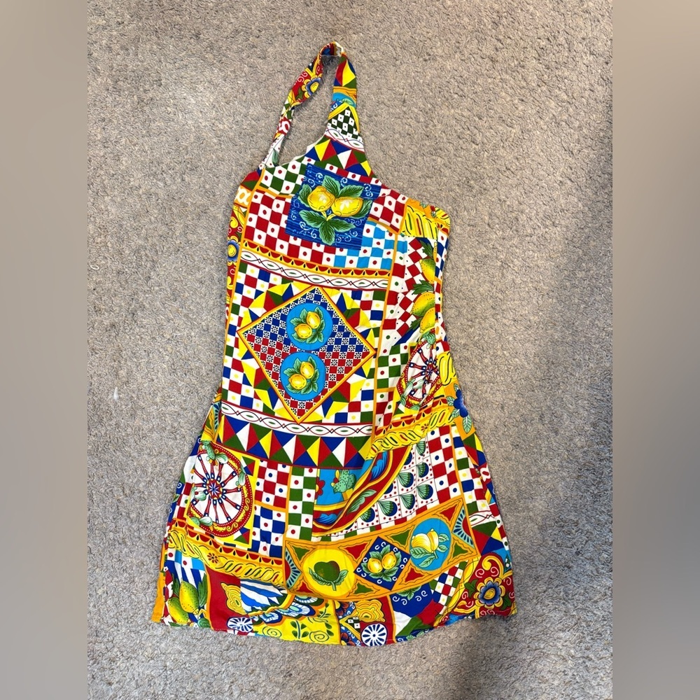 Multicolor Halter Mini Dress - Picture 3 of 4